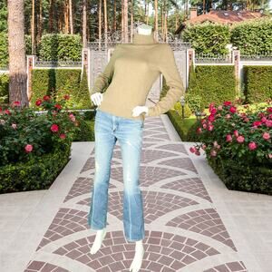 Apt. 9 100% Cashmere Heather Brown Beige Long Sleeve Sweater S